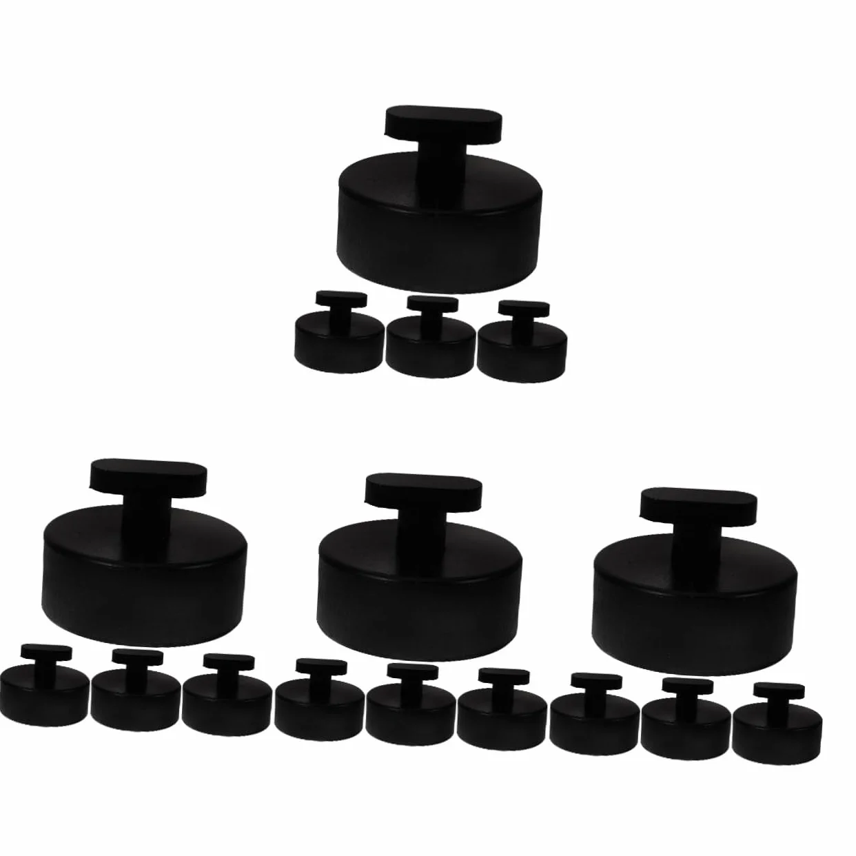 VILLCASE 4 Set Blocco Di Gomma Martinetto Di Sollevamento Martinetto Da Pavimento Per Supporto Pad Di Jack Addensati Cuscinetto in Gomma Del Cric A Carrello Da Cancellare 4 Pezzi*4