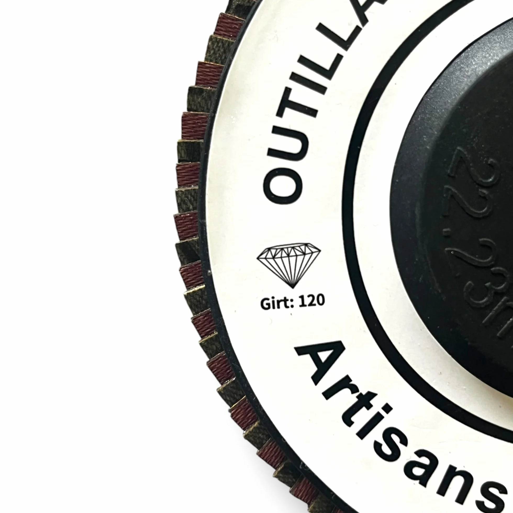 Disco diamantato a lamelle Ø115 mm grana 120 – levigatura e finitura piastrelle, pietra, cemento – foro 22,23 mm per smerigliatrice – Outillage Carreleur 2.0