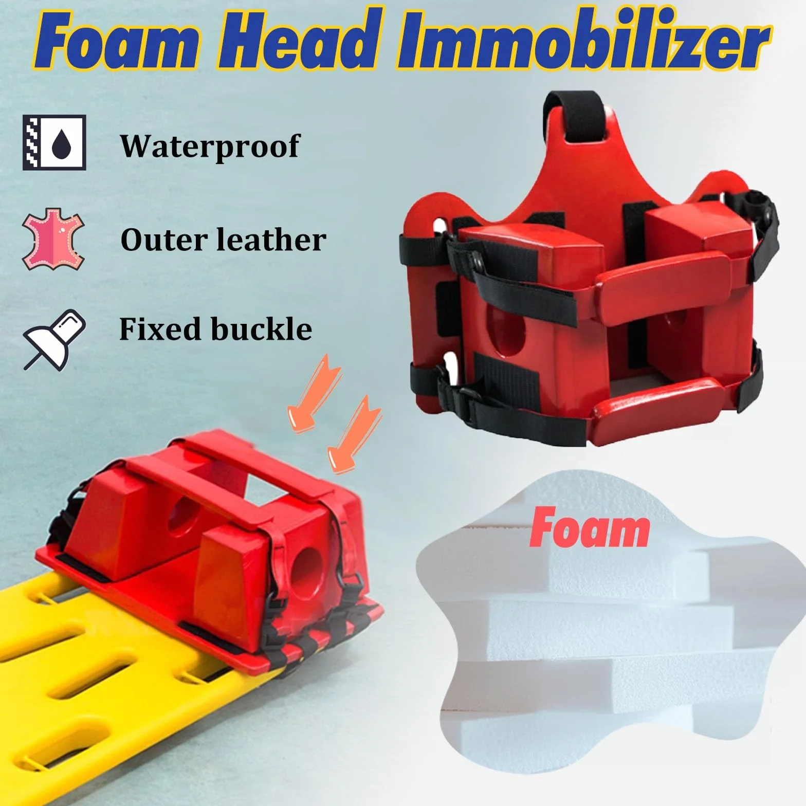 Tavola spinale pediatrica da 135 cm - Barella di Primo Soccorso per Immersioni e addestramento EMS, Include immobilizzatore per la Testa e tutore per Il Collo, Maggiore Sicurezza per la risp