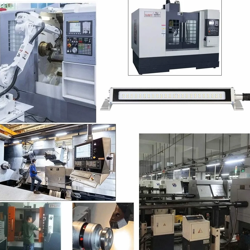 YJINGRUI Luce da lavoro industriale Illuminazione 115° e pieghevole Illuminazione impermeabile per officina (110~220V, 622mm 20W)