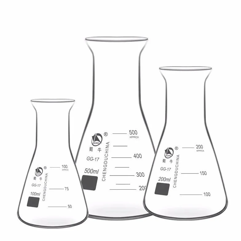 Beuta Erlenmeyer in Vetro Borosilicato 3.3 Graduata Collo Stretto o Bocca Larga Resistente al Calore Vetreria da Laboratorio 50–5000ml(Flared mouth 5000ml)