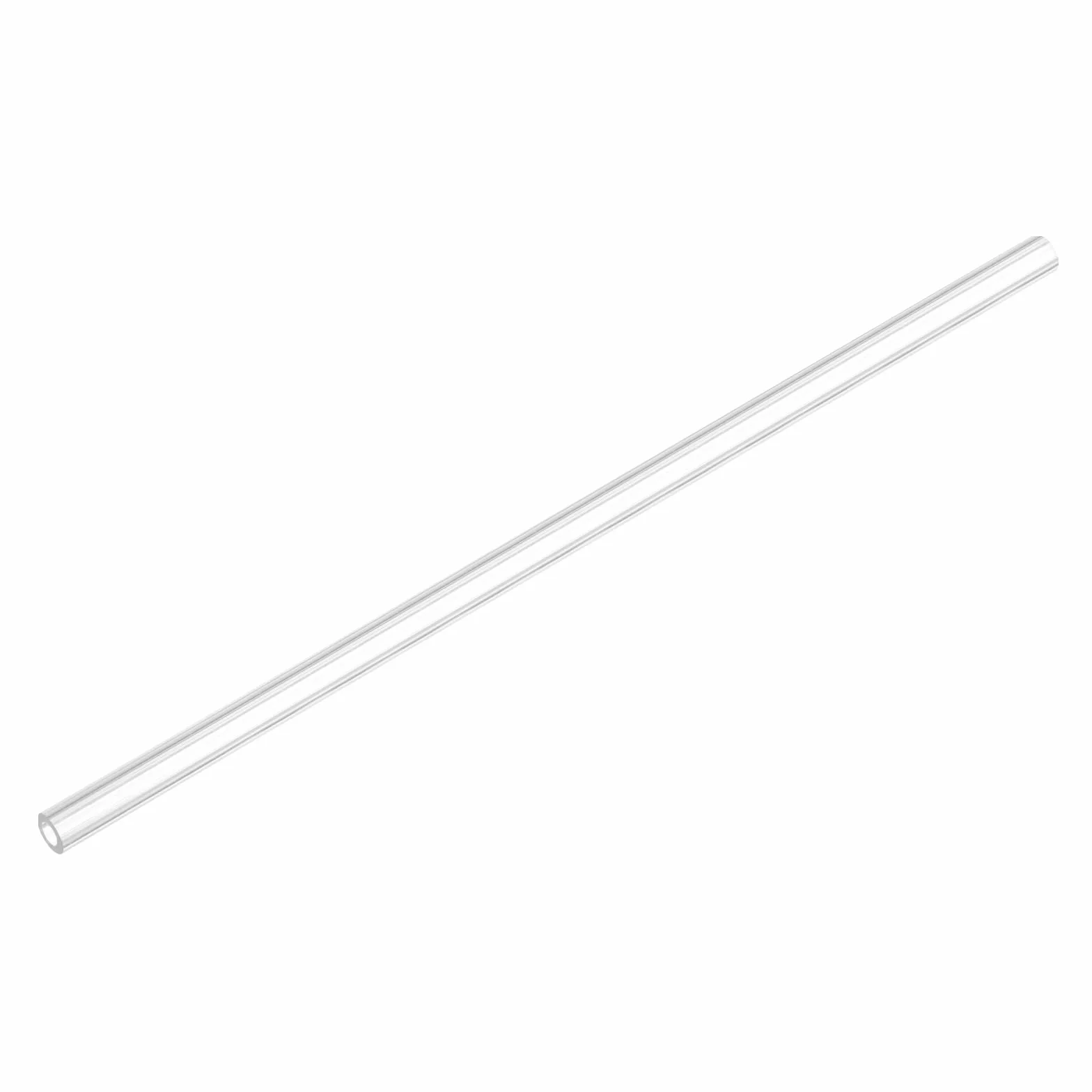 QUARKZMAN Tubo Rigido Rotondo Trasparente 3mm(1/8") ID x 5mm(3/16") OD x 0.5Ft(150mm) Lunghezza Tubo in Plastica
