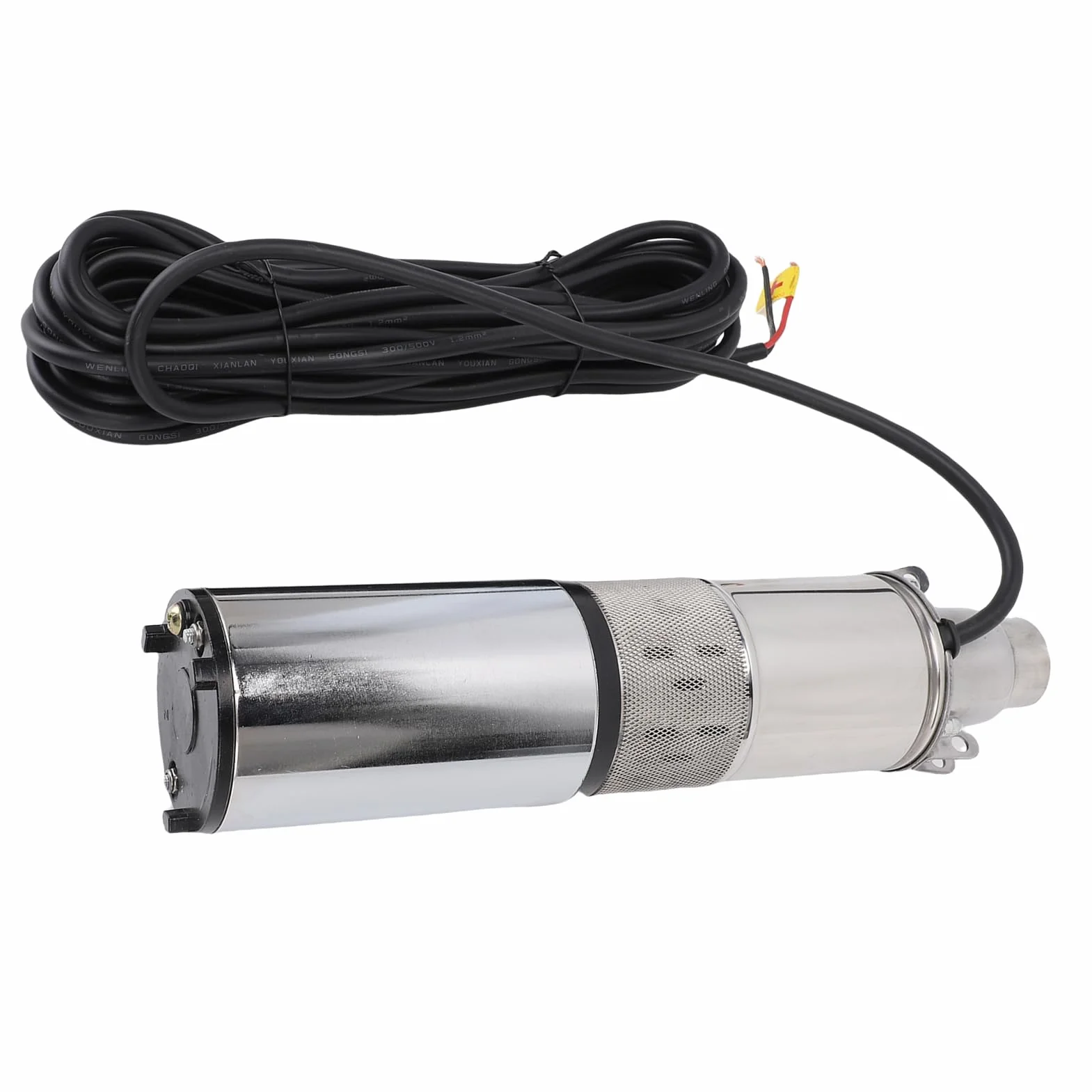 AMONIDA Pompa Sommergibile Solare per Pozzi Profondi 12V 220W, Kit Pompa per Pozzi Profondi in Acciaio Inossidabile Ad Alto Sollevamento da 30 M con Cavo di Alimentazione da 10 Metri per