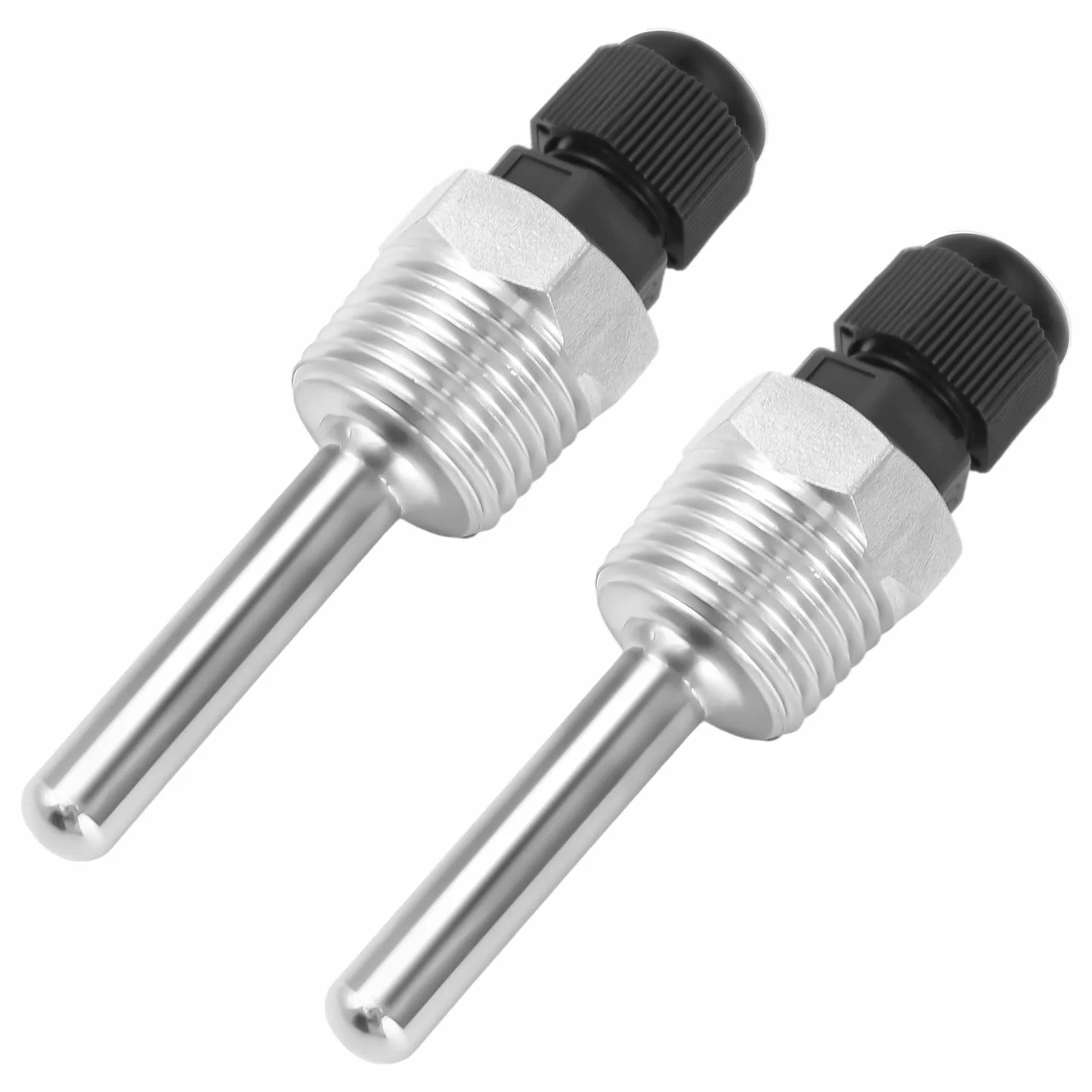 2 manicotti sommergibili in acciaio inox da 1/2", 8 × 50 mm, Thermowell, tubi di protezione per immersioni, termocoppie, sonda di temperatura, in acciaio inox, per sensore di temperatura