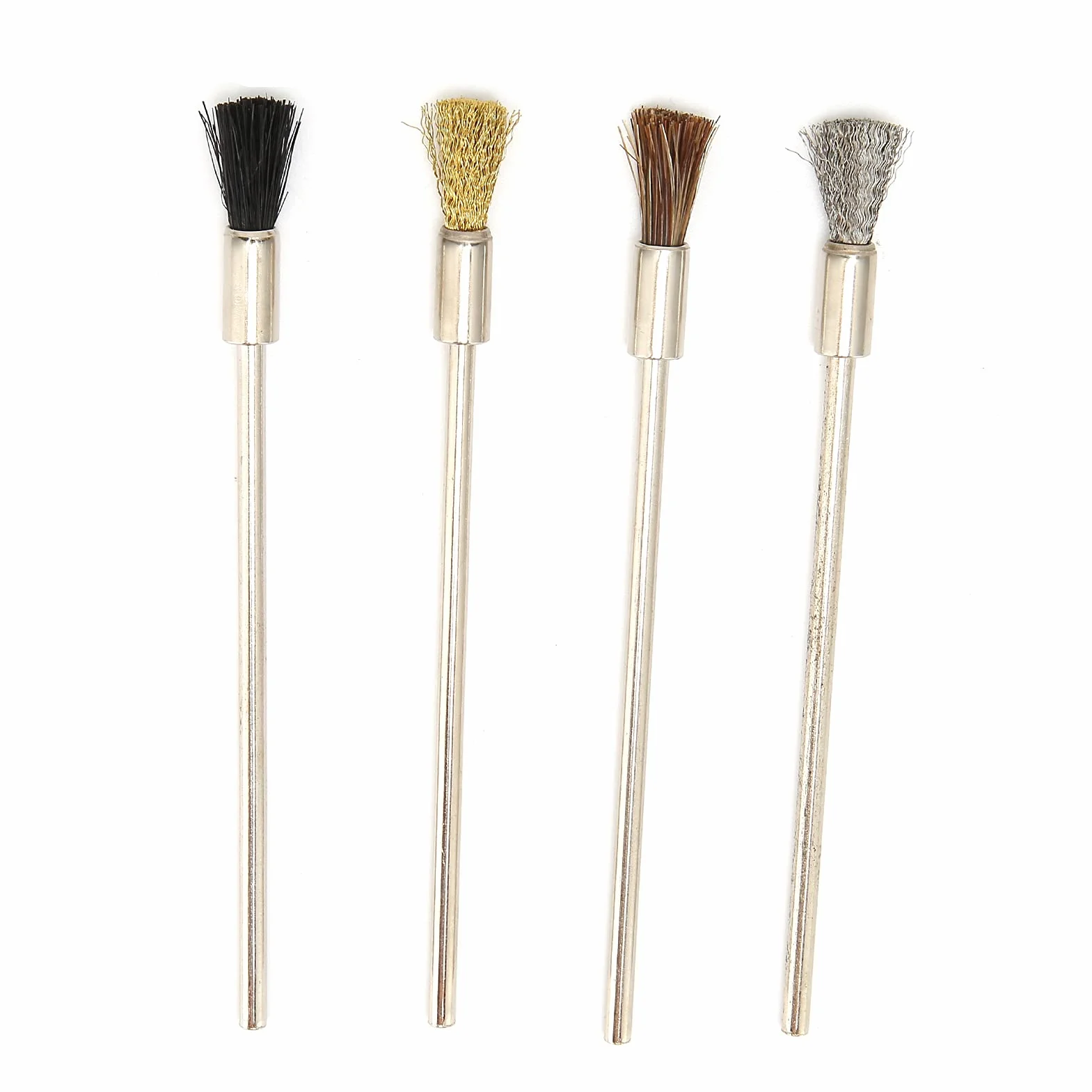 Mini Set di Spazzole Metalliche, Spazzole Metalliche in Acciaio Inossidabile Ampia Applicazione Rimuovi lo Sporco Aree Strette Mini Spazzole Metalliche, per la Pulizia di Strumenti Elettronici in Mini