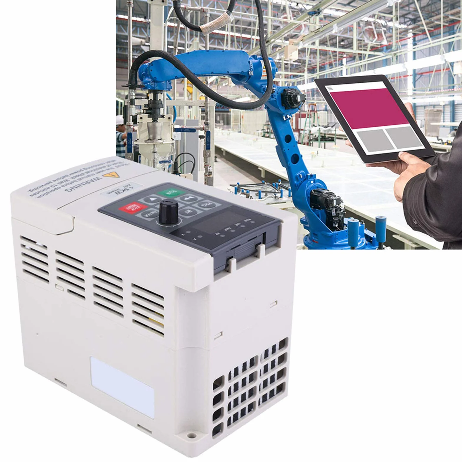 Convertitore di frequenza variabile da monofase a trifase (220 V, 1,5 kW), per flusso di controllo della pompa, alimentazione idrica a pressione costante, macchina per incisione, macchine da stampa, v