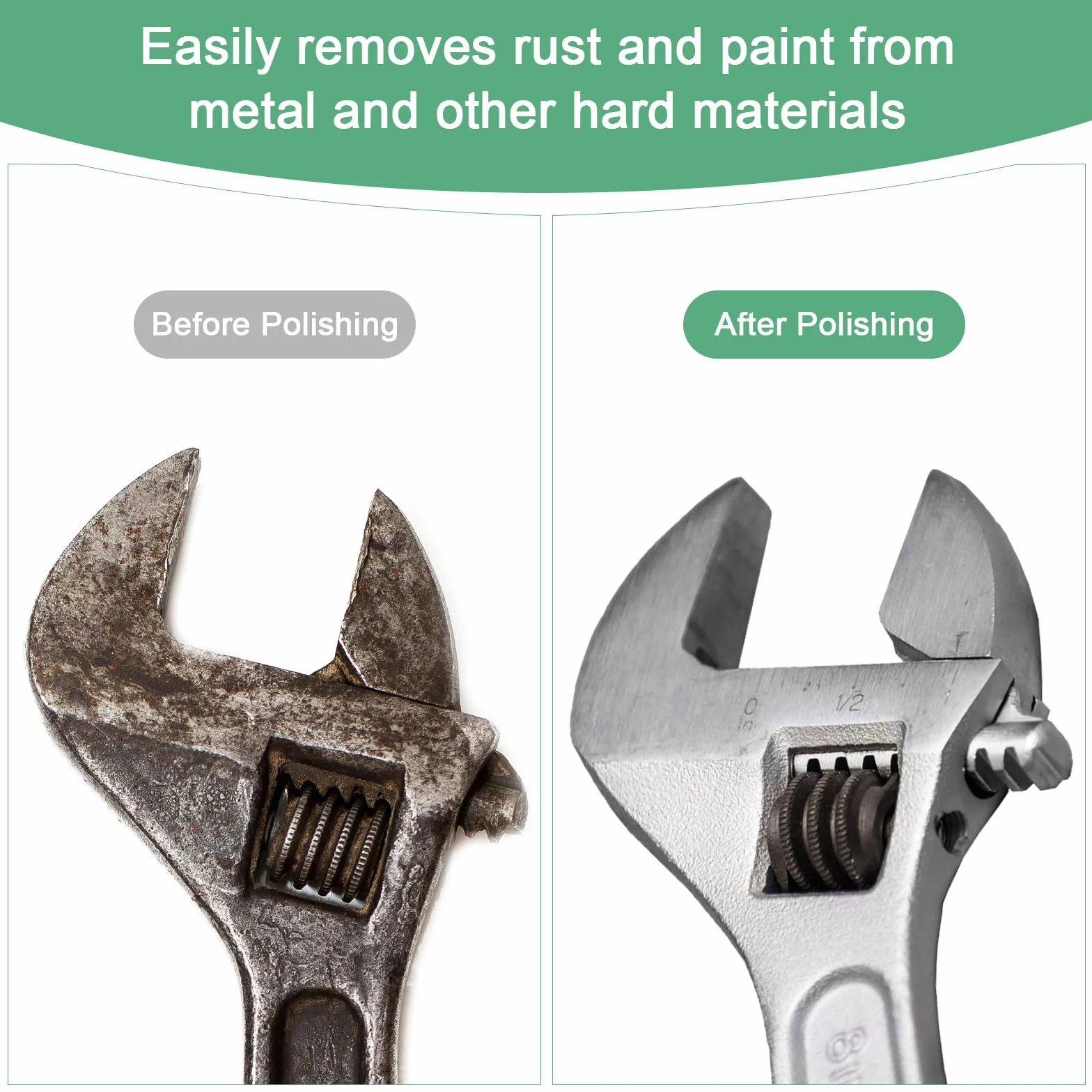 M METERXITY 3-Pack Ruote Abrasive In Pietra Montate, 1/4 Pollici(6mm) Albero In Ossido Di Alluminio Per Levigatura E Lucidatura, 1.57 Pollici(40mm) Diametro 80 Grana Punta [Grigio]