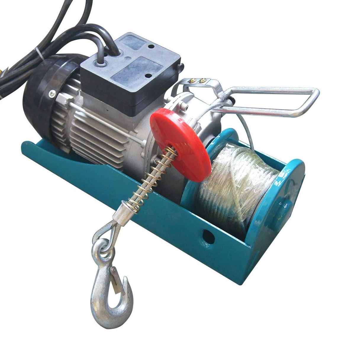 KATSU Paranco Elettrico 400KG 1000W In Testa Argano Elettrico con Telecomando e 18M Fune Cavo in Acciaio, per Garage Auto Negozio di Sollevamento Costruzioni