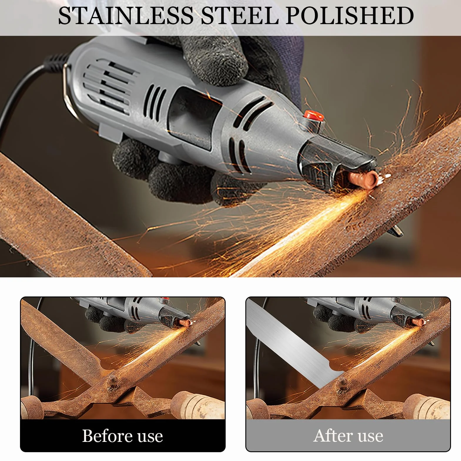 42 Pezzi Accessori per Mole in Ossido di Alluminio, Punte Pietra Abrasiva con Gambo da 3 mm, 3 Stili Punte Abrasive per Trapano Rettifica Lucidatura Mole per Utensili Rotanti, Lucidatura e Sbavatura
