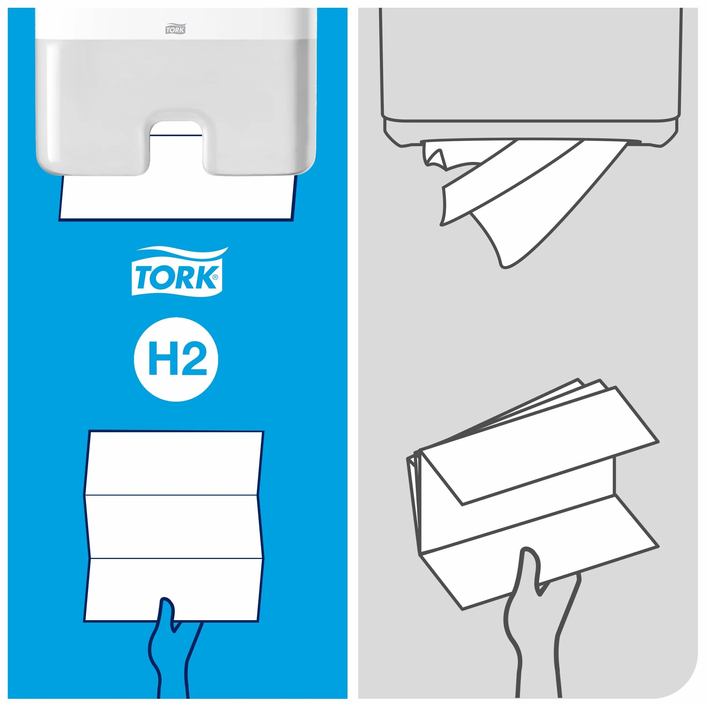 Tork Xpress Extra Soft Multifold Hand Towels 600297 - Asciugamani di carta H2 Premium con alta assorbenza - Grande, 2 strati, bianco - 21 x 100 fogli