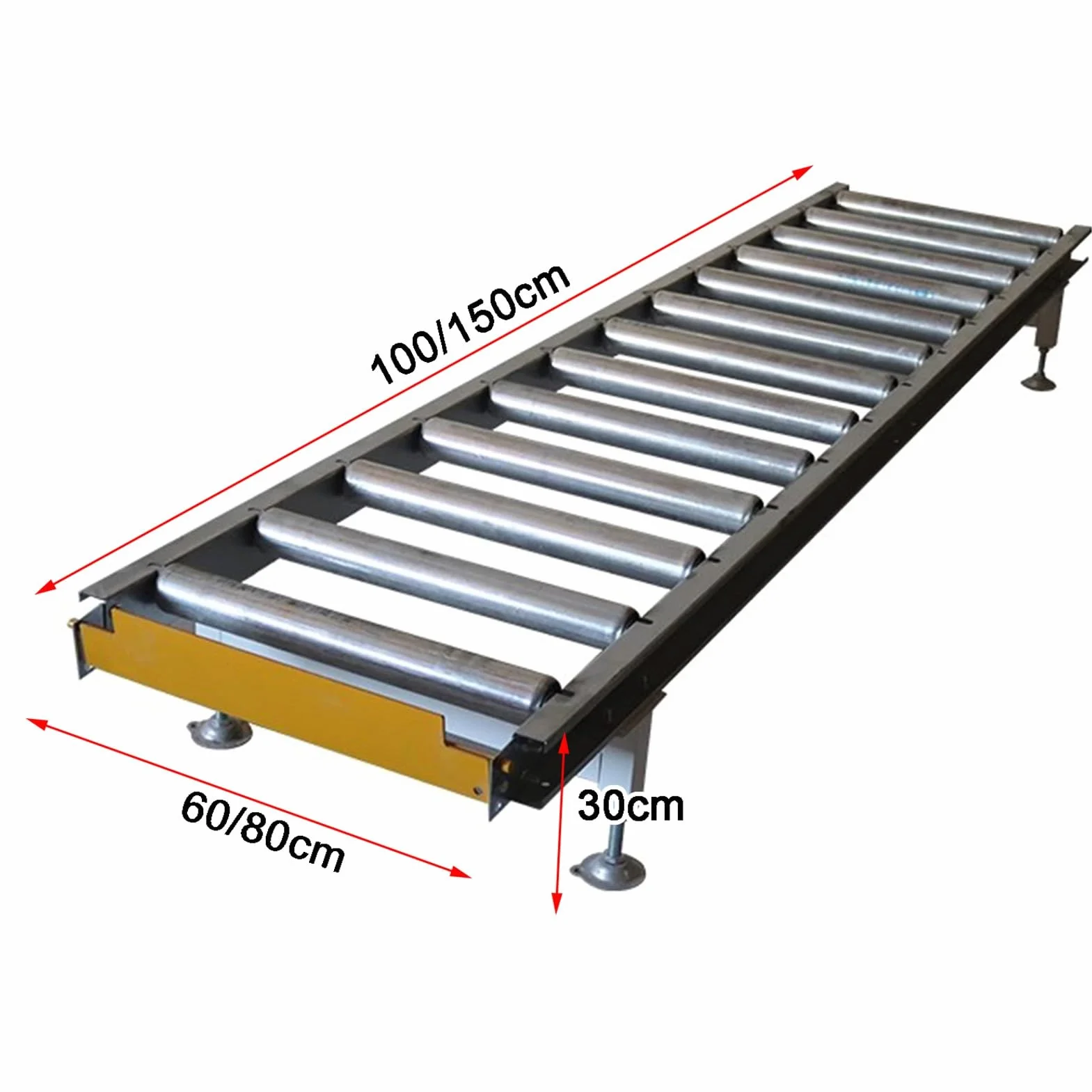 Leggero Rullo Trasportatore, Industriale Trasportatore Acciaio Zincato Rullo, Applicabile Non Alimentato Rullo Trasportatore Diapositive, Magazzini Fabbriche Scivolo(100x60x30cm)