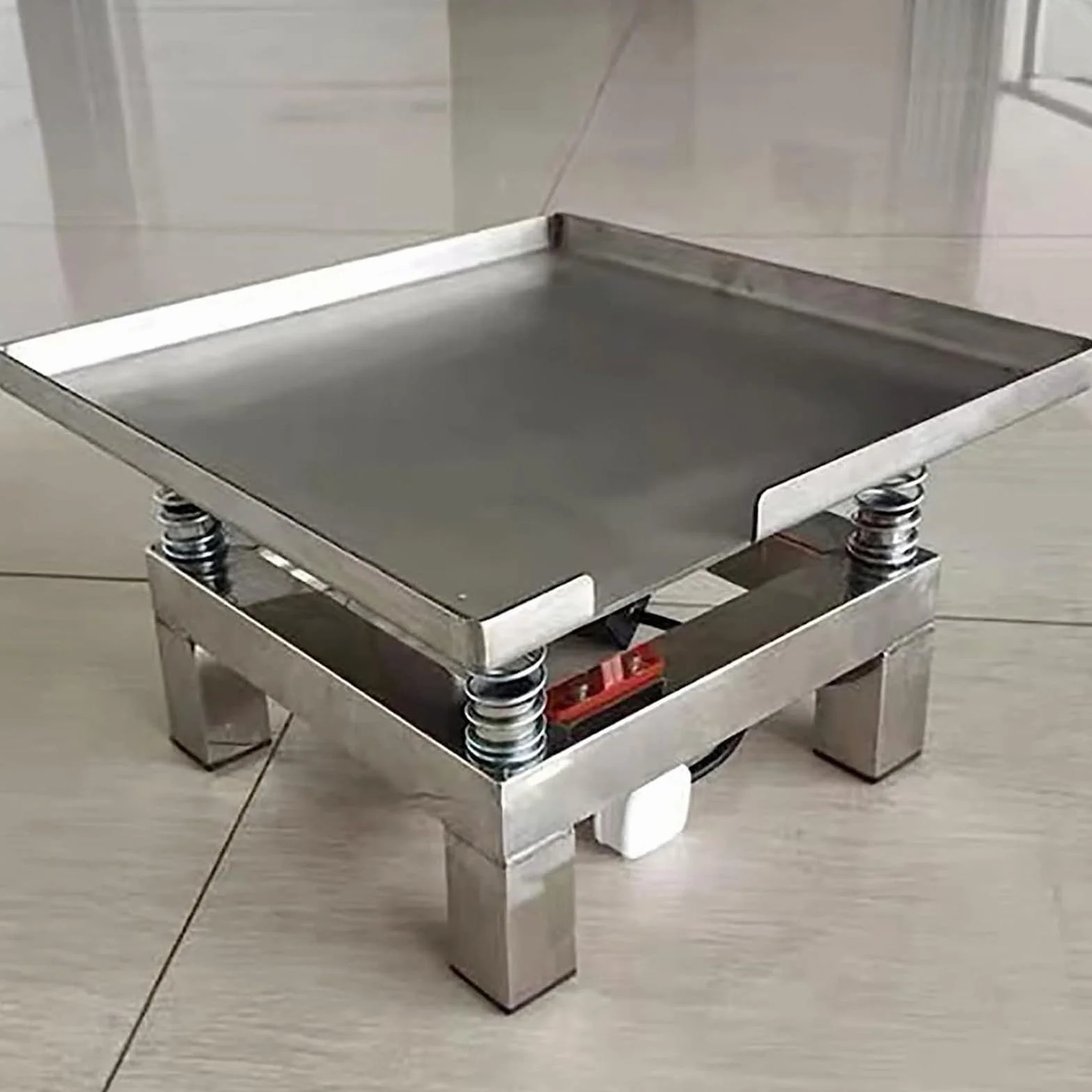 35x35 cm/50x50 cm Centimetri Tavolo Vibrante Calcestruzzo Banco di Prova di Vibrazione Banco di Prova Blocco Piattaforma di Vibrazione Mini Tavolo di Vibrazione in Acciaio Inox,220V-50*50*25cm