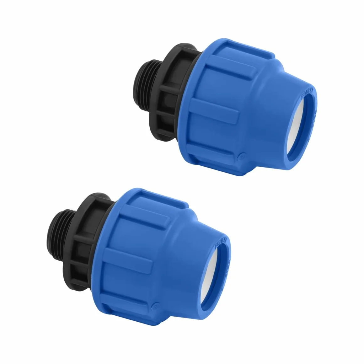 SmartProduct Connettore a compressione MDPE PP 25 mm x 1/2" maschio PP PN16 2 pezzi