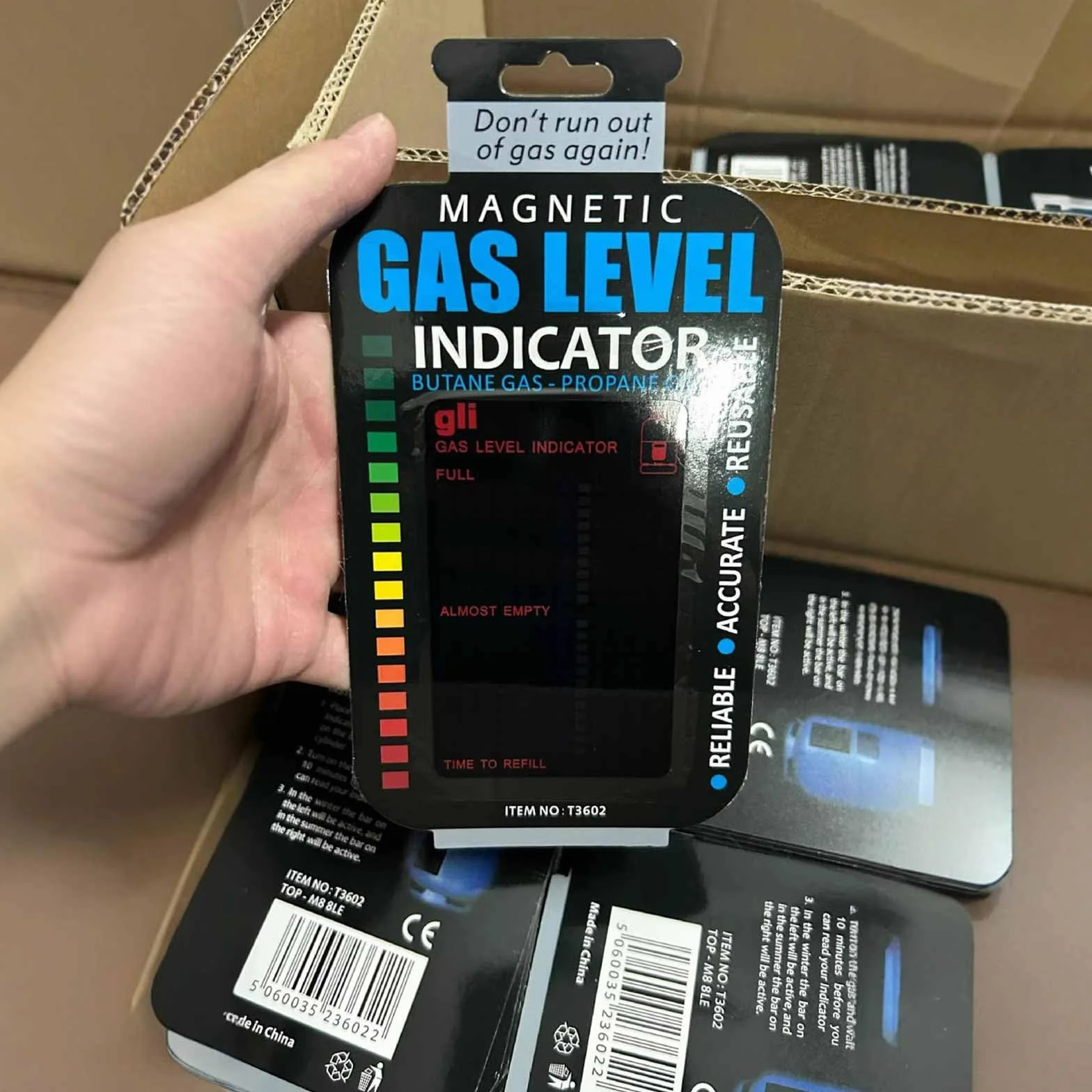 3 indicatori di livello magnetici per bombole di gas e cilindri per gas propano butano GPL, sensore di livello portatile per viaggi, campeggio, roulotte, camper
