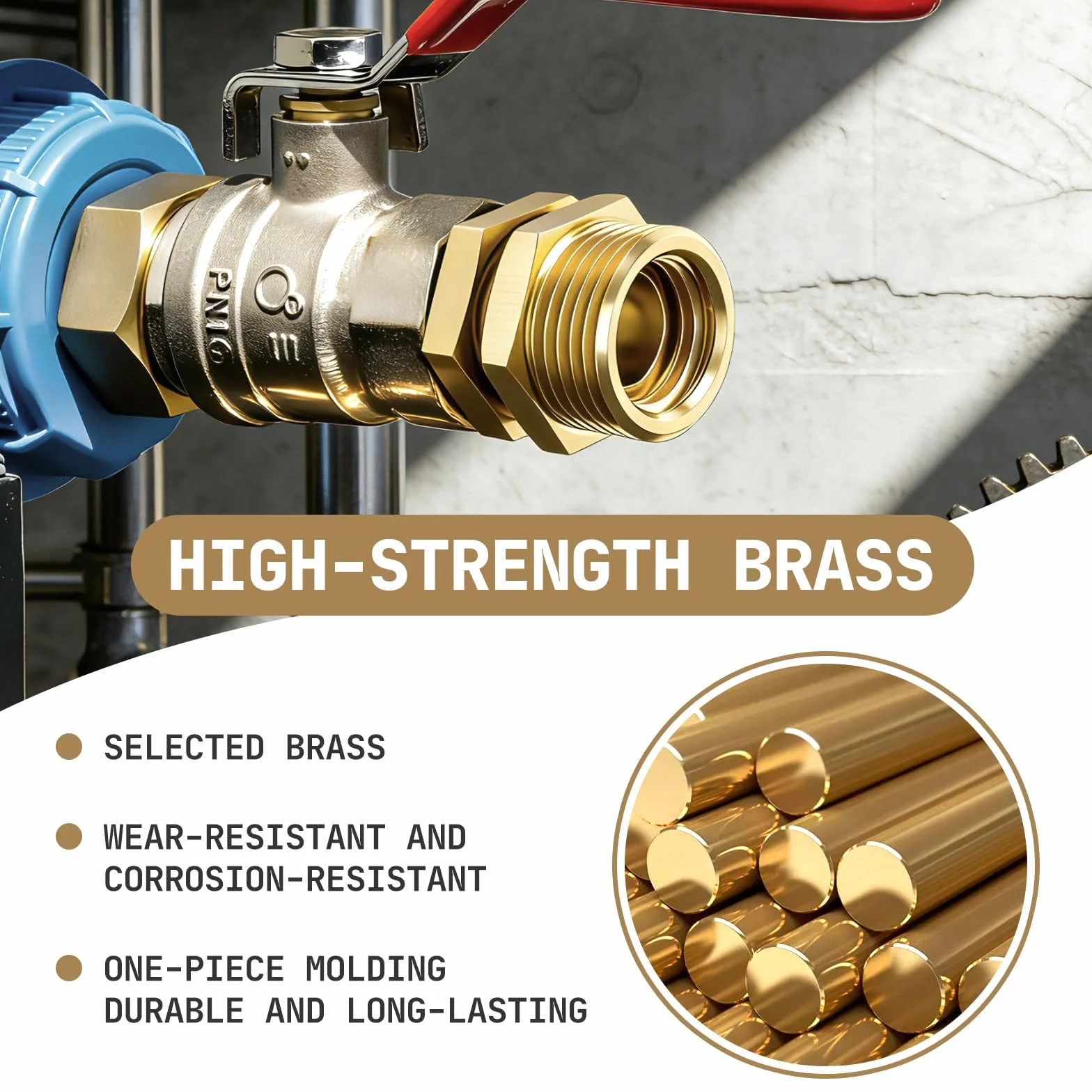 Bwintech Reduktor Boczek Hexagonalny 1/4" Żeński 1/2" Męski BSP Mosiądz