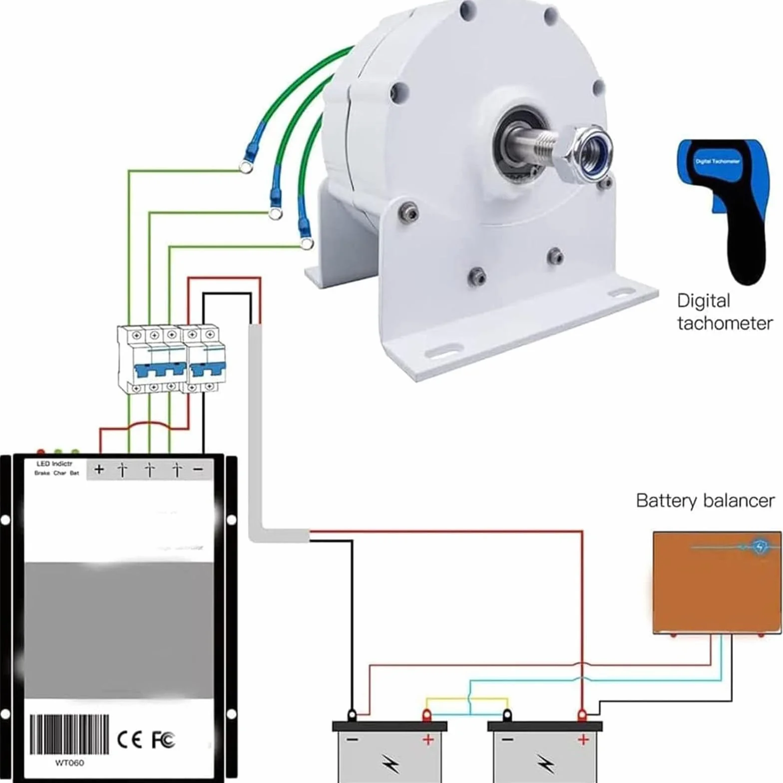 Generatore a Magneti Permanenti 3000W/5000W/8000W/10000W Dinamo 12V 24V 48V Generatore Elettrico Trifase Uso Dell'alternatore CA per Turbina eolica ad Acqua,10000W-24V
