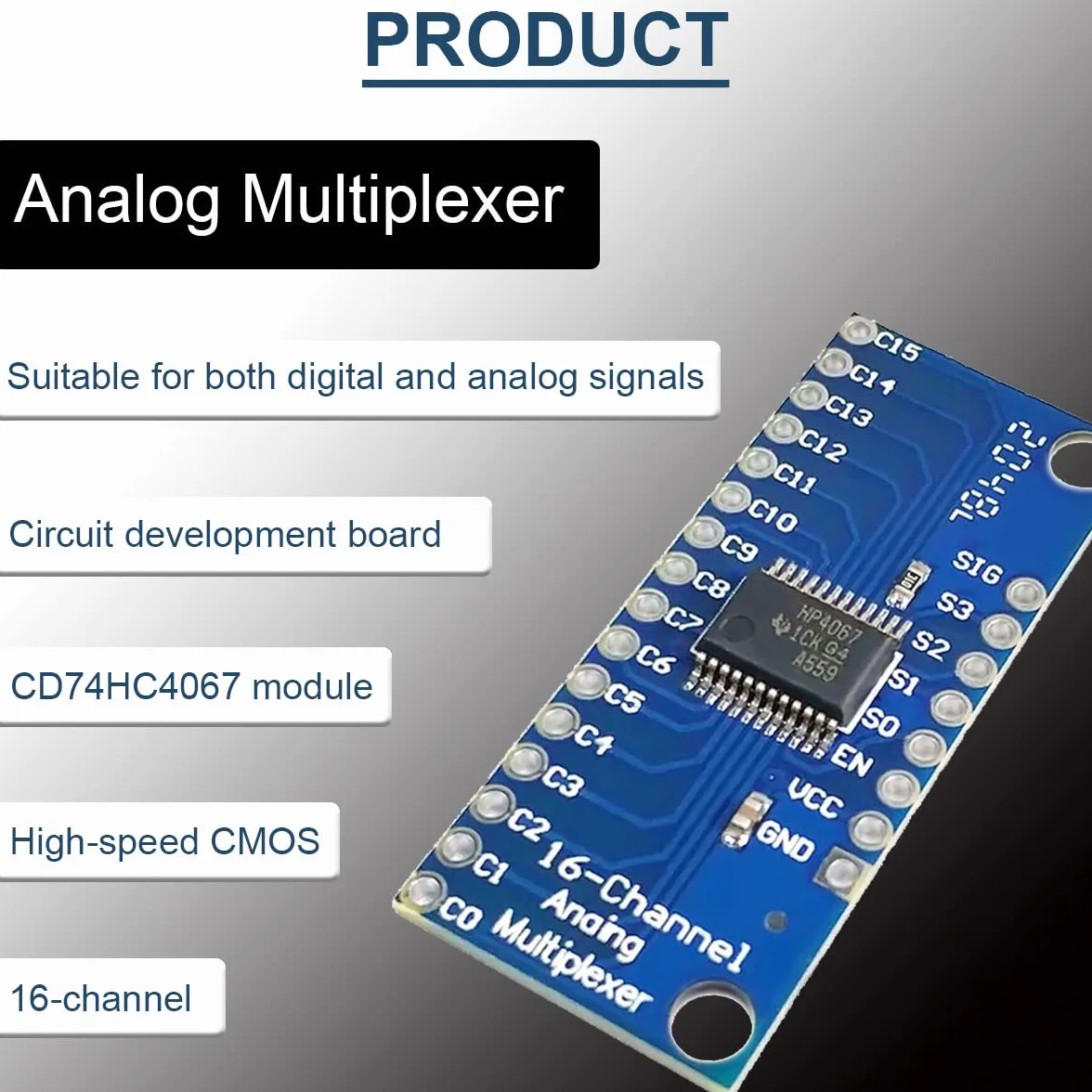 10PCS CD74HC4067 CMOS Ad Alta Velocità Multiplexer Analogico Preciso 16 Canali Multiplexer Digitale Analogico MUX Modulo Scheda di Sblocco