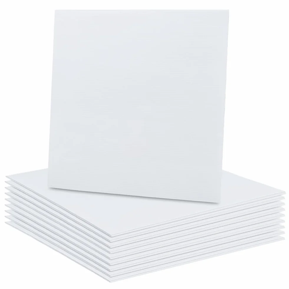 BENECREAT 10 fogli di plastica ondulata bianca, 30 x 30 cm, per uffici, esterni, giardino, spessore 3 mm