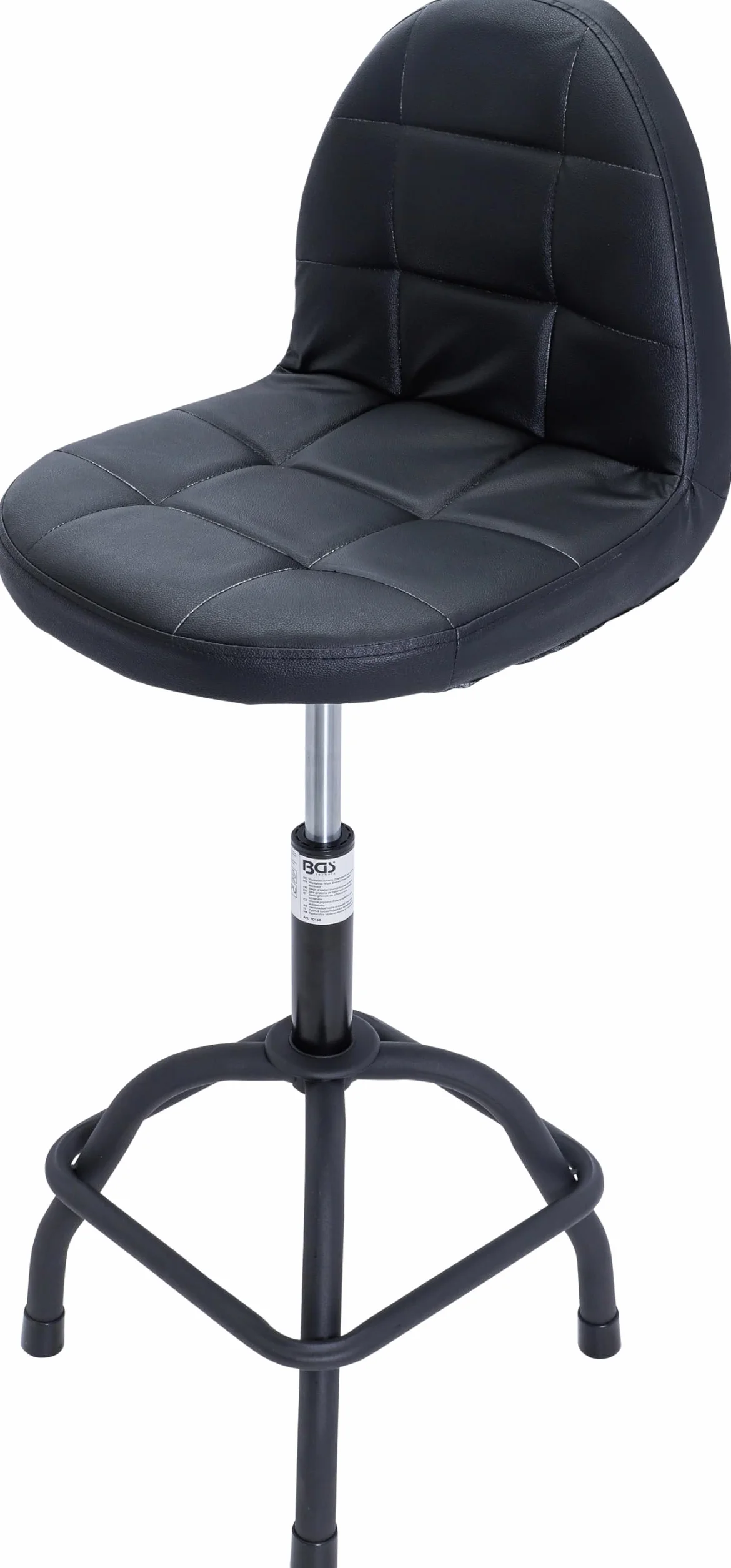 BGS 70146 | Sedia girevole da officina con schienale | regolabile in altezza