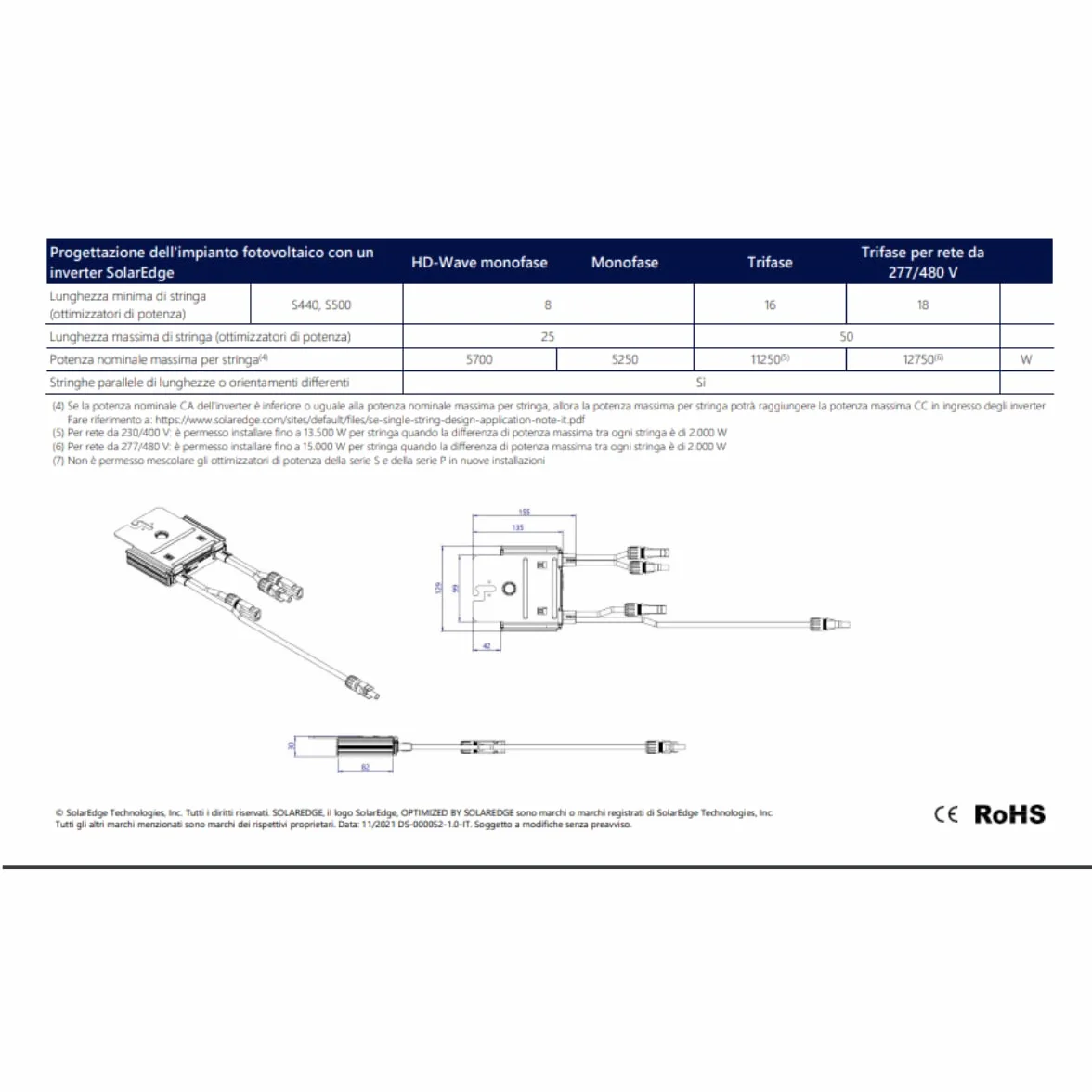 SolarEdge S440 Optimizator Mocy Fotowoltaiczny 440W