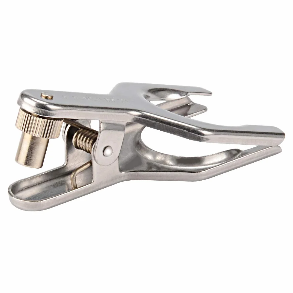 stonylab Pinza a Snodo Sferica, Supporto a Morsetto Sferico in Acciaio Inossidabile con Dado di Bloccaggio a Vite per Lab, Morsetto da Laboratorio Spherical Pinch Clamp Pinch Clip, Dimensione 28