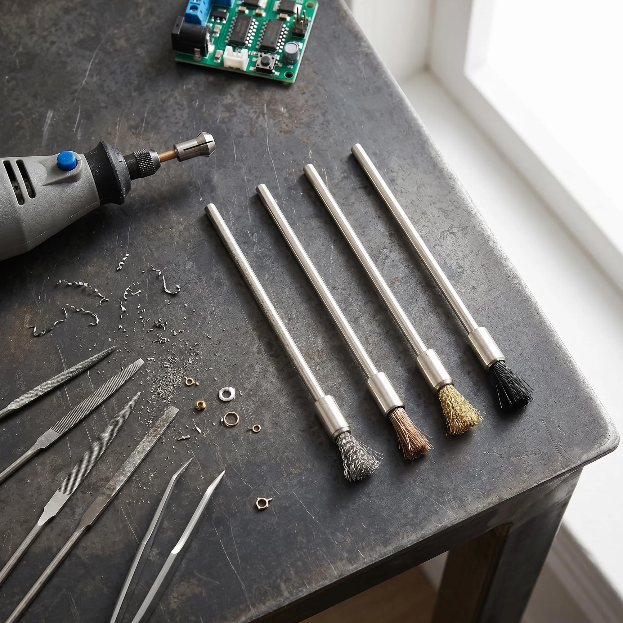Mini Set di Spazzole Metalliche, Spazzole Metalliche in Acciaio Inossidabile Ampia Applicazione Rimuovi lo Sporco Aree Strette Mini Spazzole Metalliche, per la Pulizia di Strumenti Elettronici in Mini
