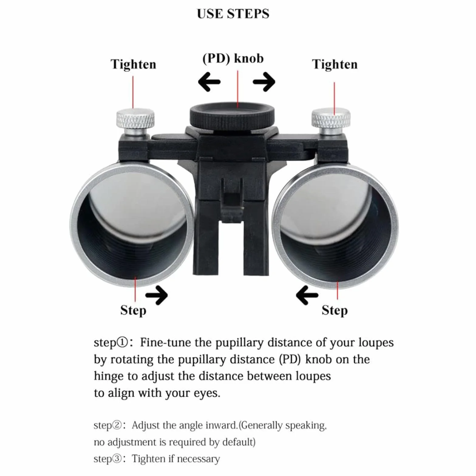 GeRRiT Lampada Frontale odontoiatrica da 5 W, Lampada Frontale a LED per ingrandimento 3,5X Occhialini binoculari Lampada Frontale chirurgica per Dentista Attrezzatura da Laboratorio,3.5X
