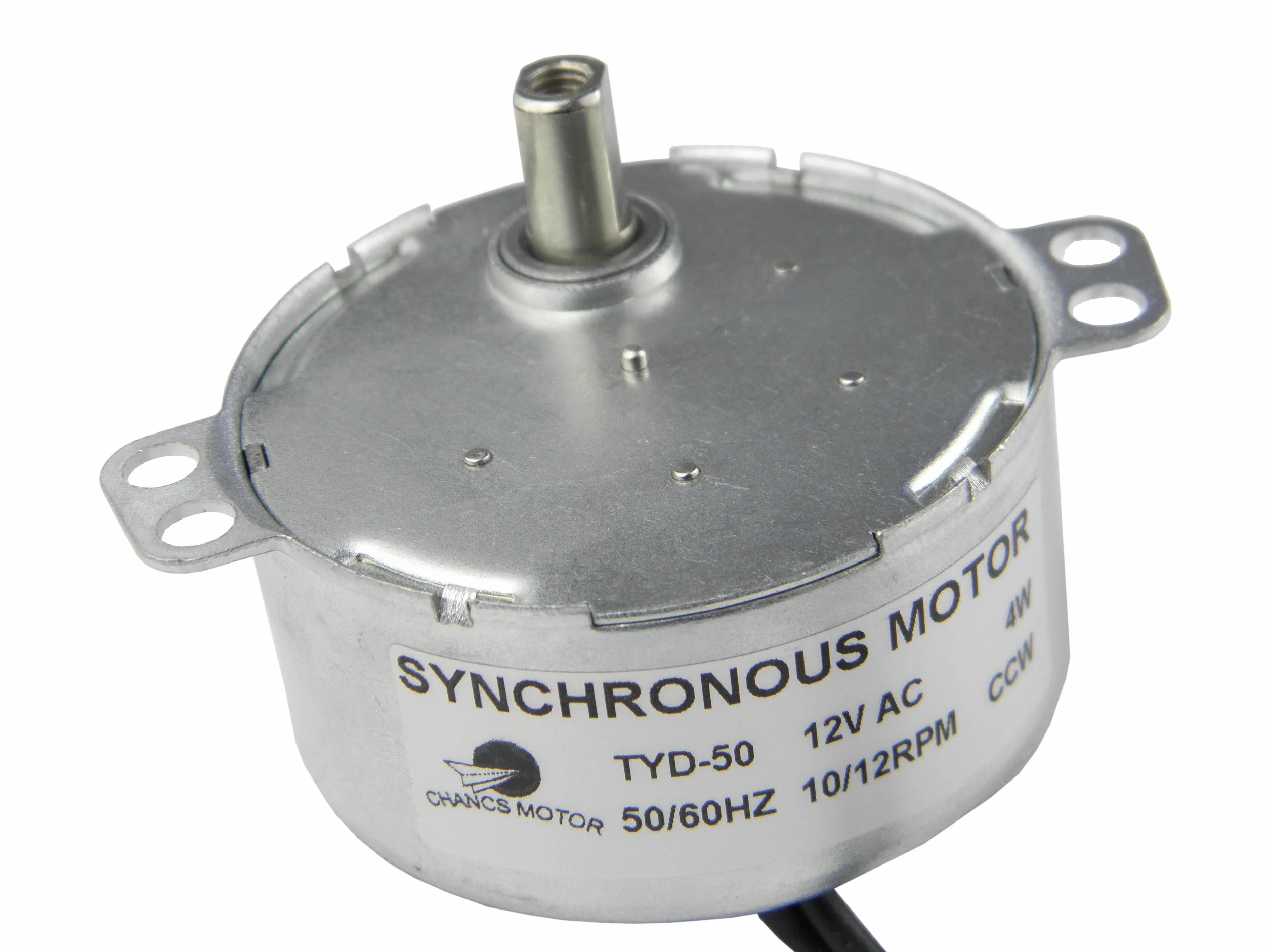 CHANCS TYD-50 Motore sincrono 12V AC 10-12RPM CCW 4W Albero Piatta Motore a tavola Rotante