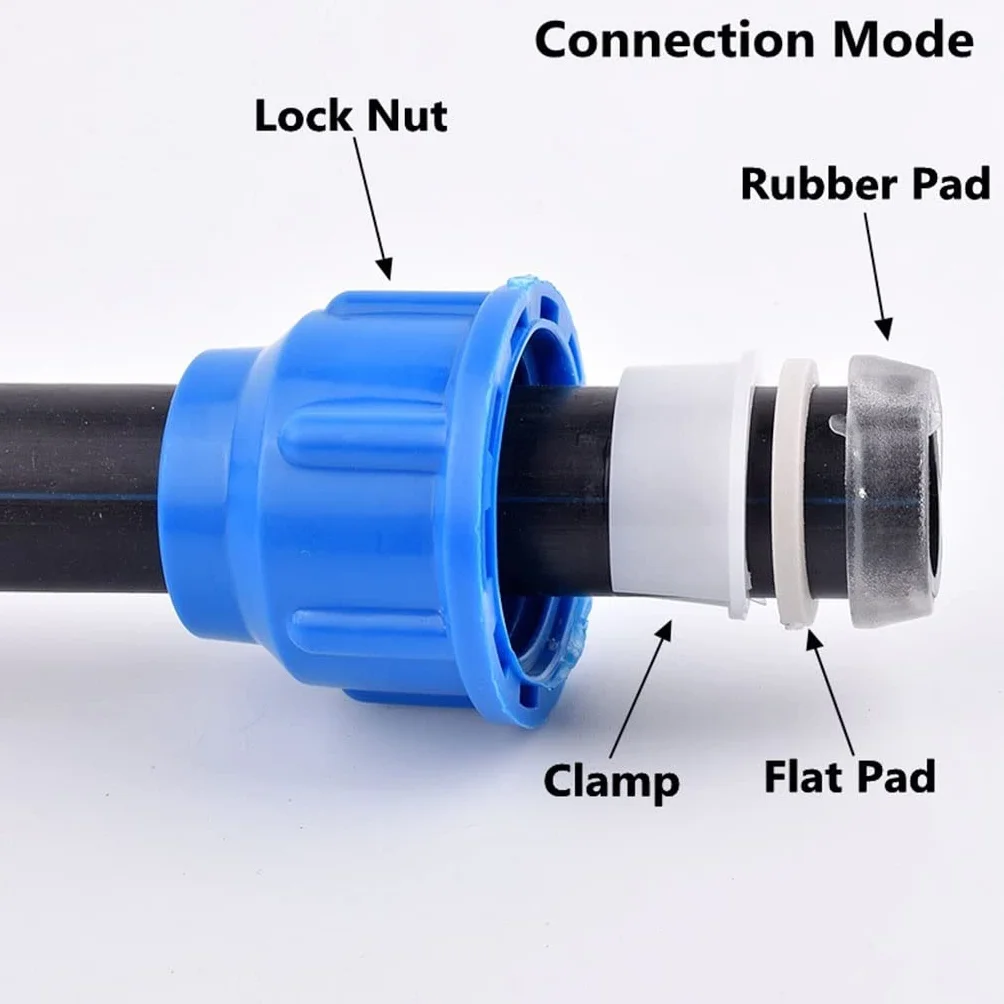 Valvola a sfera in PE PVC tipo T a 3 vie con connettore rapido da 1 pcs for irrigazione agricola(50mm)