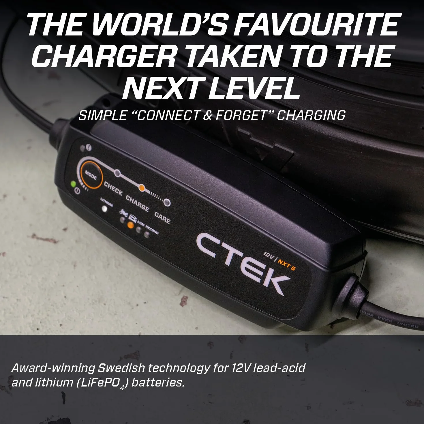 CTEK Caricabatterie intelligente NXT 5 da 12 V, compatibile con acido al piombo e litio, robusto caricabatterie 5A, modalità ricondizionamento, ottimizzazione AGM, compensazione della temperatura