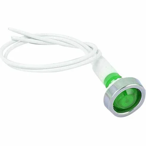SEGNALATORE SPIA LUMINOSA 12V VERDE CON FILI