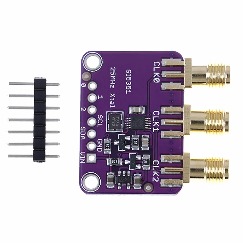 HiLetgo Si5351A I2C 25MHZ I2C High Frequency Signal Generator Breakout Board Square Wave Frequency Generator Signal Generator 8KHz to 160MHz 3-5VDC for Arduino