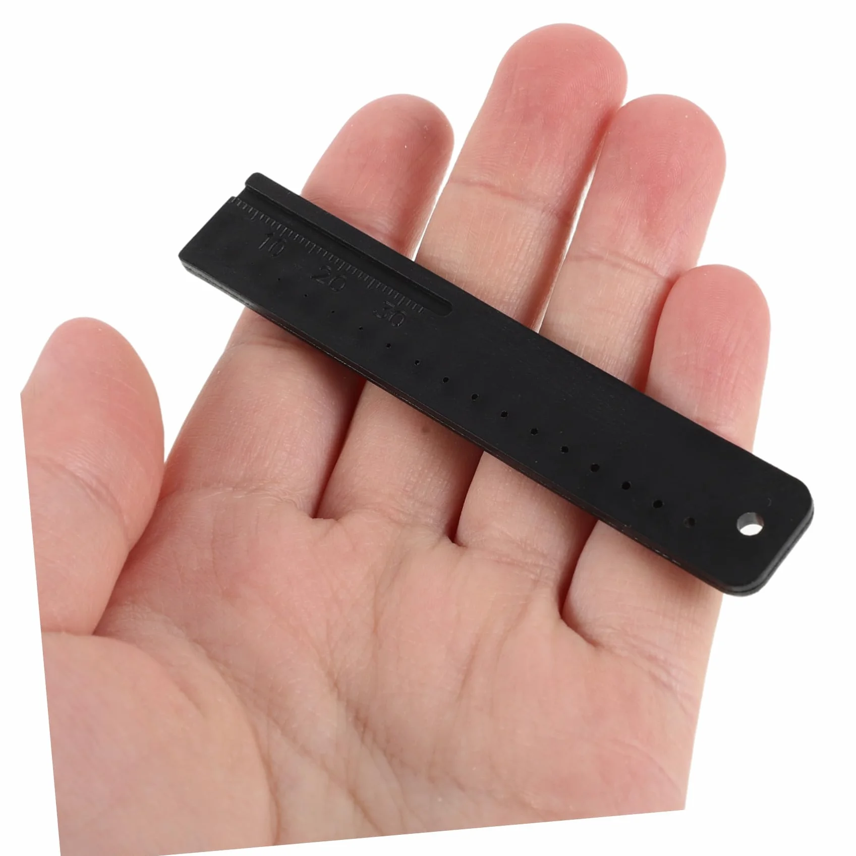 YARNOW Righello di Misurazione Endodontico 2 Pezzi in Plastica Nero Scala Chiara per Forniture Canalari Strumento di Precisione per Uso Clinico e Laboratorio