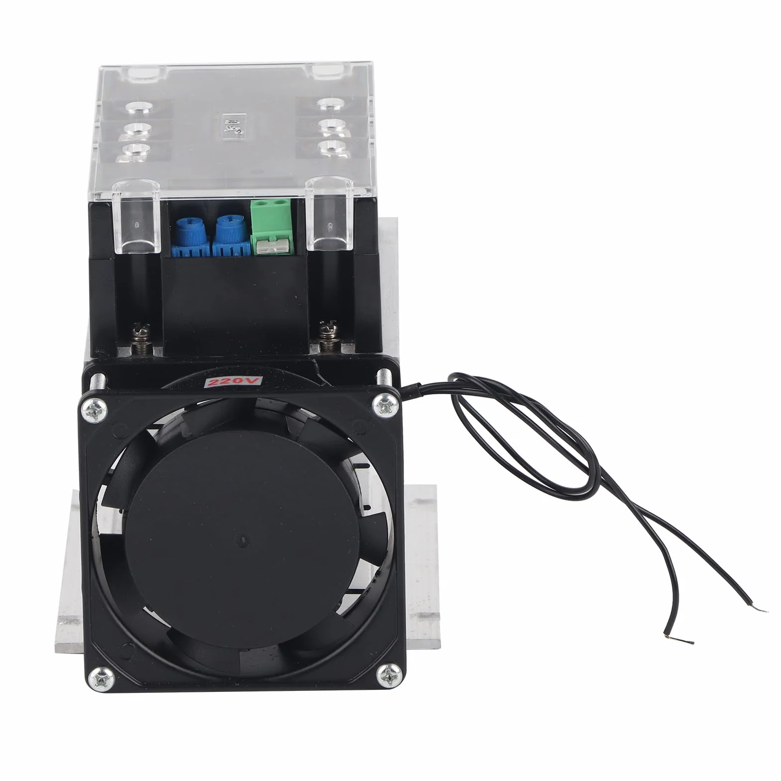 Modulo SSR-40WA-R1 con Fondo in Alluminio Soft Start per Controller Motore Elettrico per Officina Garage con Ventola 380VAC (Modulo+radiatore)