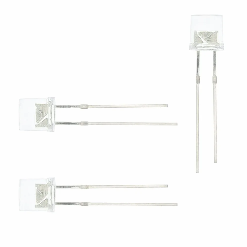 100 pz Min 5mm Flat Top Bianco Rosso Rosa Giallo Blu Grandangolo Lampada Diodo LED Lampadine Ultra Luminose Diodo Emettitore F5 5mm Lampada LED FAI DA TE