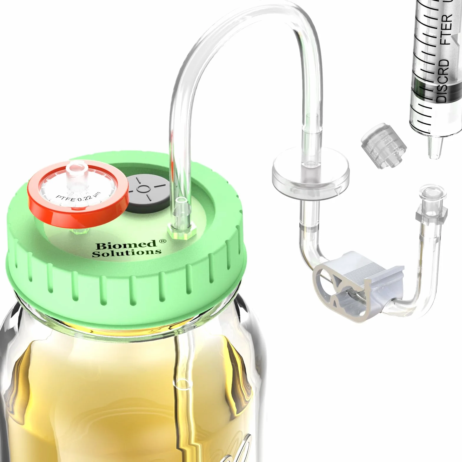 Coperchio per coltura agar con tubo estrazione supporti standard barattoli muratore micologia funghi (1 pz)