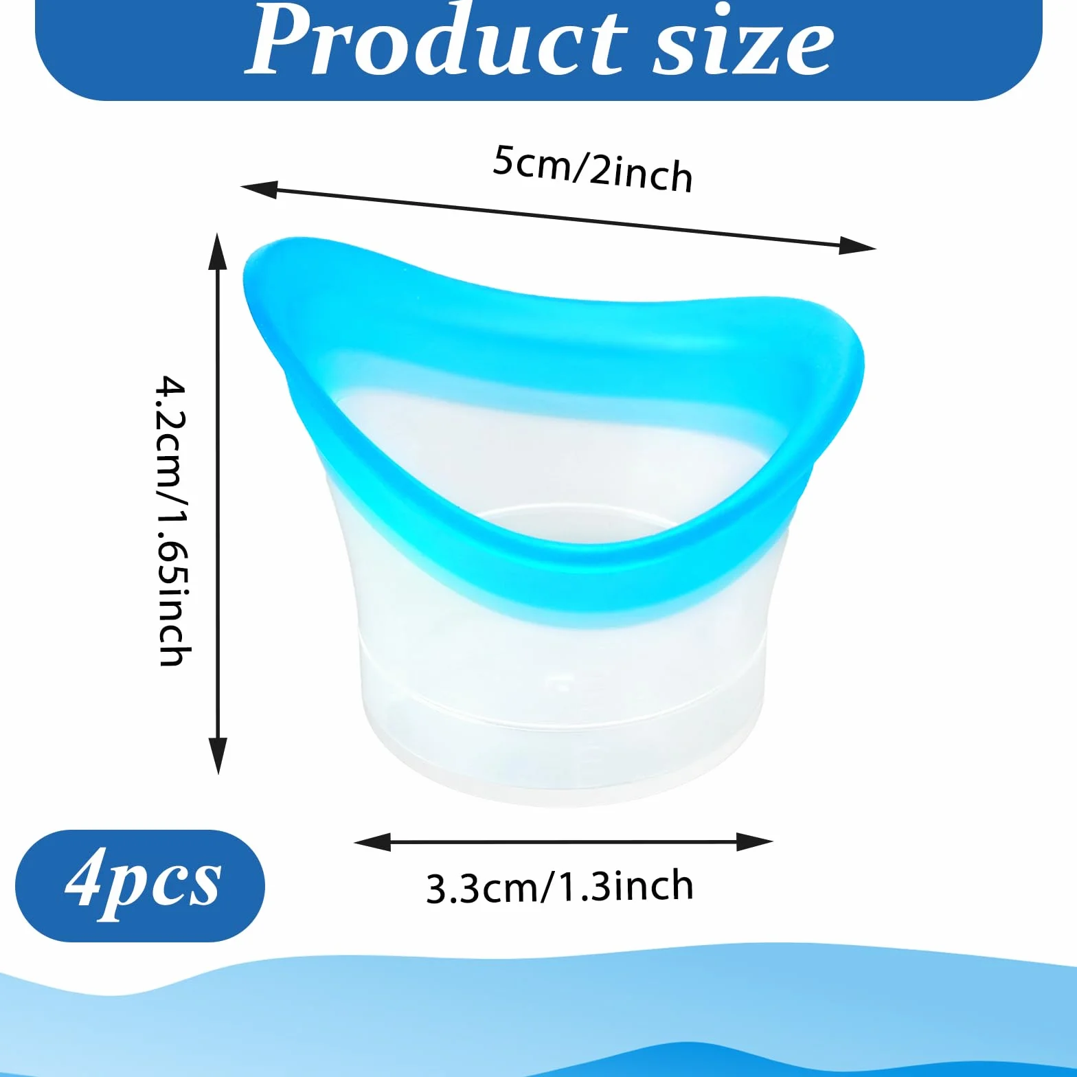 4 Pezzi 10ml Silicone Occhio Tazza Risciacquare Bagno Morbido Ricaricabile Vasca Da Bagno Portatile Strumento di Pulizia Occhi Calma Stanco, Rosa