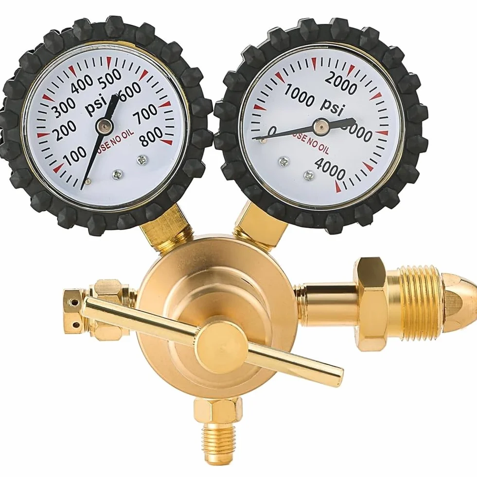 Osmond Regolatore di Azoto con Tubo da 60 Pollici per Spurgo HVAC, Connessione di Ingresso CGA580 e Connessione di Uscita Svasata da 1/4 Pollici