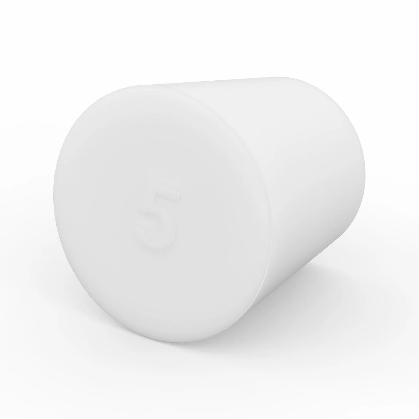 Labasics Tappi in Silicone Solido #5 Conici Bianchi per Laboratorio 2,1 cm 2,8 cm 3,1 cm