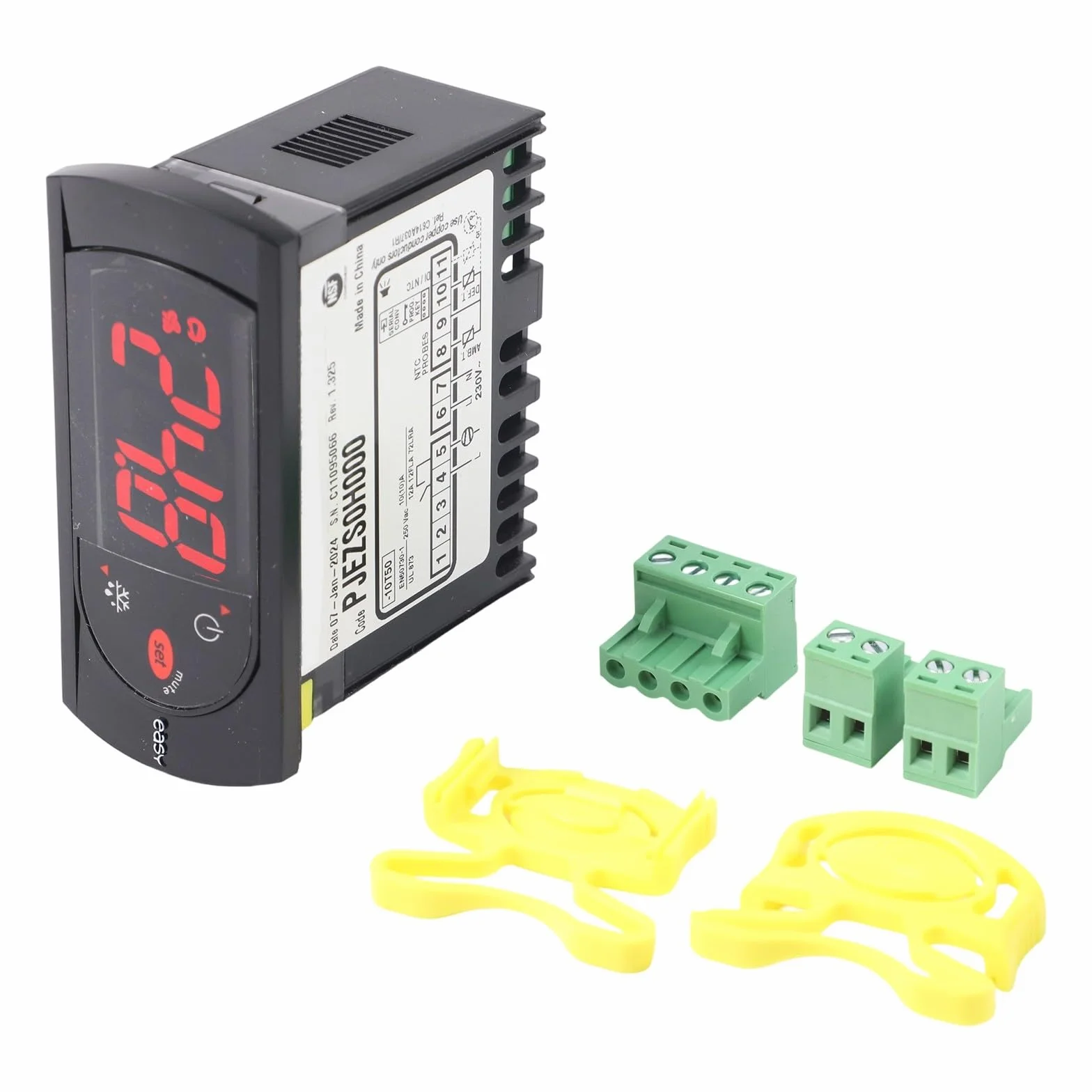 PJEZS0H000 Regolatori termostati digitali con sonda sensore di temperatura per sistemi Carel e frigoriferi 115 V controllo pulsante plastica e rame costruzione B
