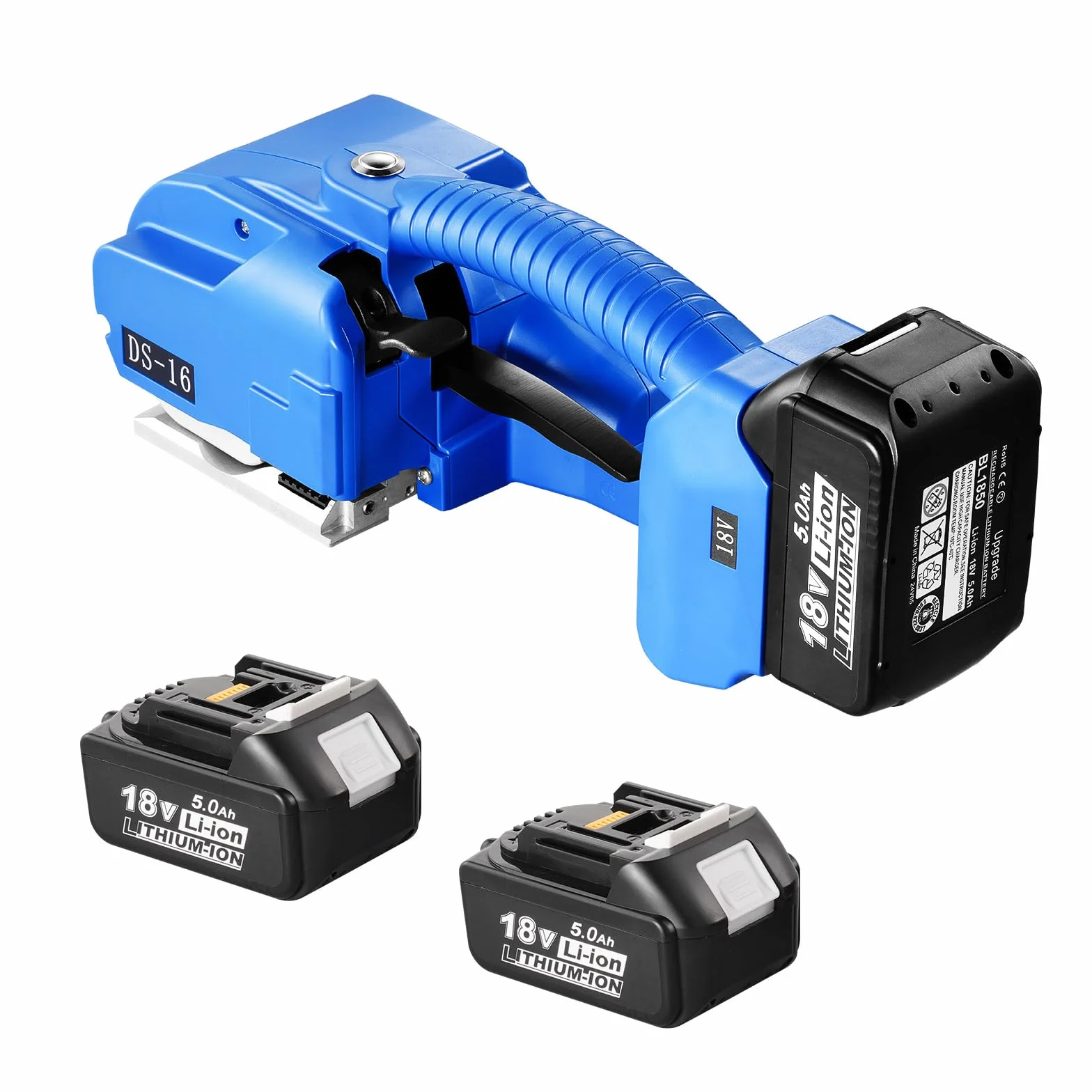 VEVOR Reggiatrice Elettrica 0,89-1,6 cm Tendireggia Elettrica per Reggette PP PET, con Schermo Digitale, 2 x 5000 mAh Reggiatrice Automatica Alimentata a Batteria per Pallet di Scatole da Imballaggio