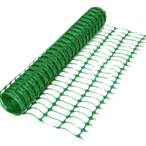 Rete da Cantiere estrusa in HDPE a Maglia ovoidale Dotata di Bordi e Fascia Centrale antistrappo Verde (120 cm x 50 MT)