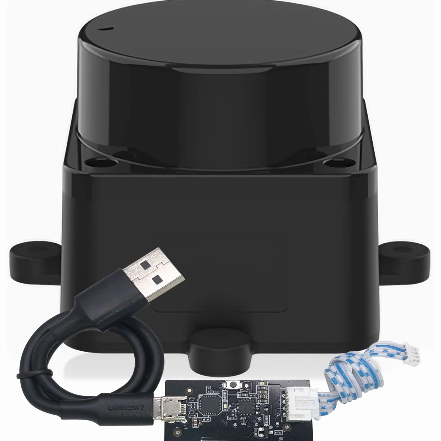 InnoMaker DTOF LiDAR Time-of-Flight Lidar STL-19P, Scansione laser omnidirezionale a 360 gradi, Antiriflesso 60000 Lux, Frequenza di misurazione 5000 Hz, Portata di 12 m, Supporto ROS/ROS2