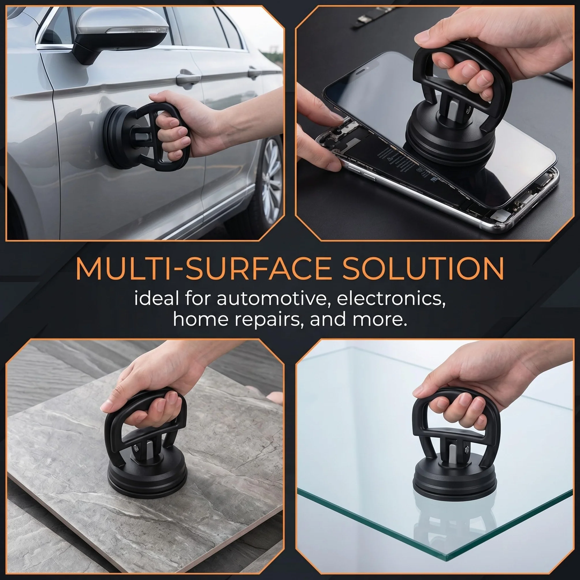 Ventosa Per Carrozzeria Auto, 2 Pezzi Kit Riparazione Ammaccature Con Ventosa Forte Nero, Estrattore Per Rimuovere Ammaccature Rapidamente, Misura Standard