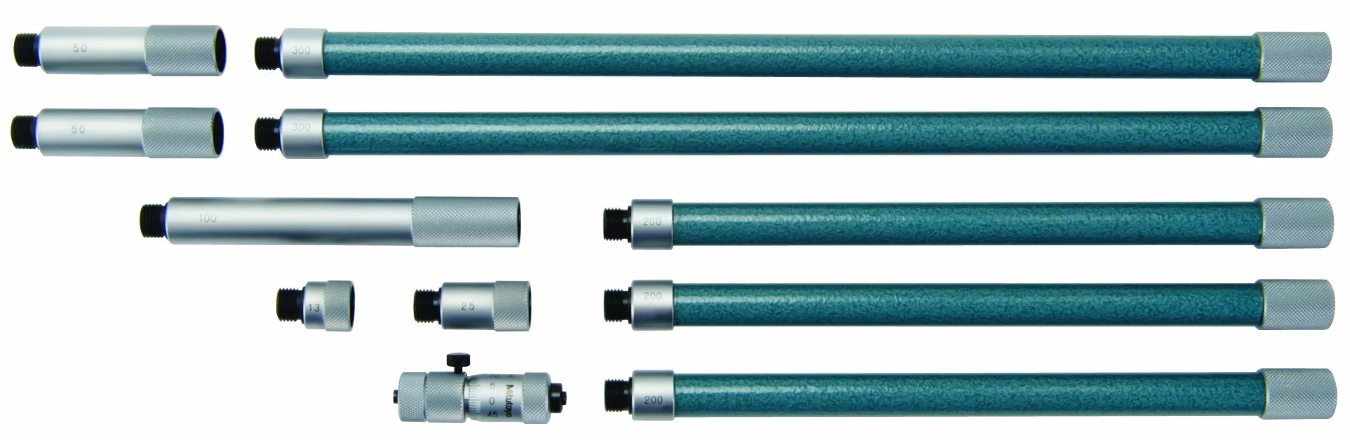 Mitutoyo Vernier all' interno micrometro tubolare, asta di prolunga tipo, punta in metallo duro faccia, metrico, 50-1500mm, 1