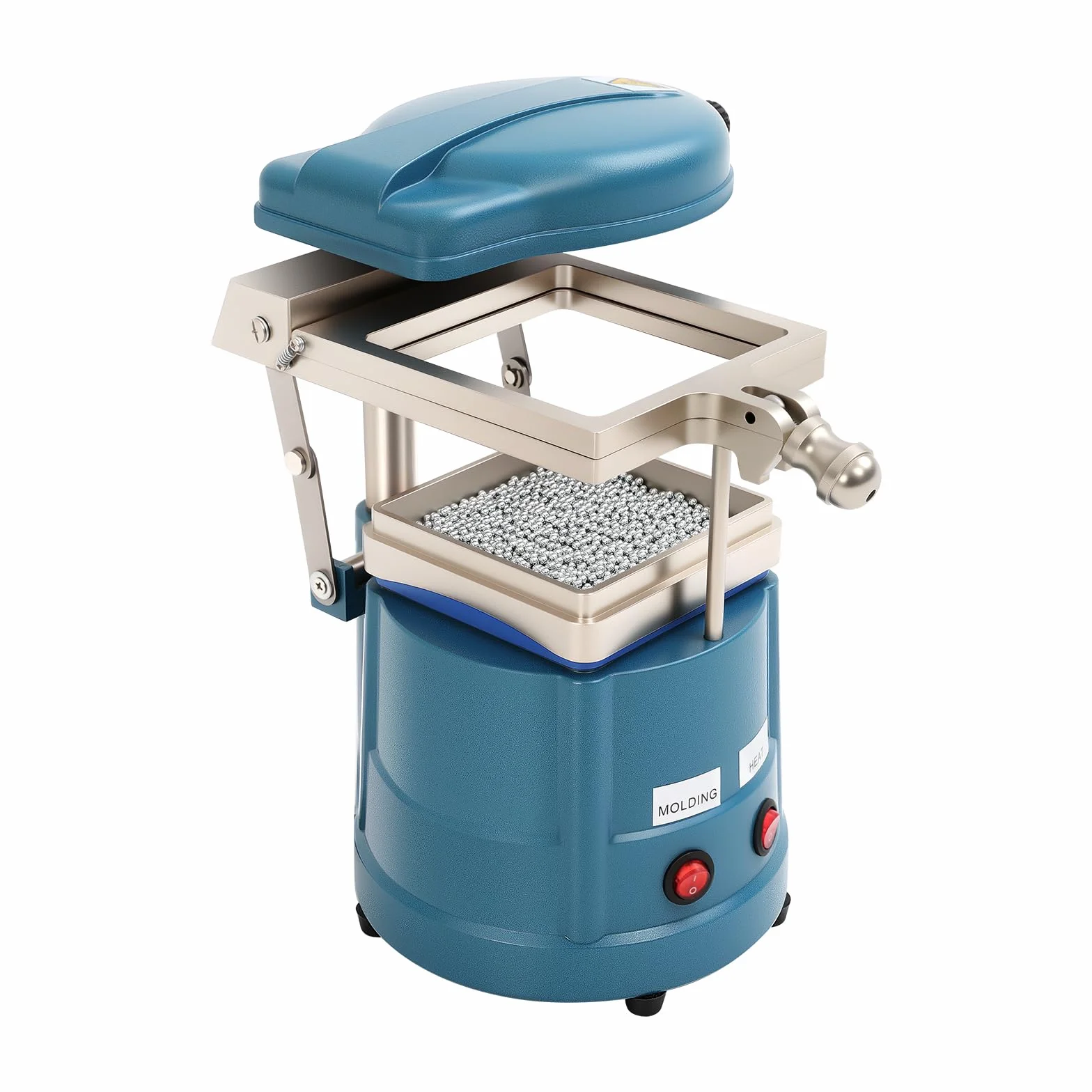 1000 W Dental termoformatore a vuoto con sfere in acciaio, laboratorio per pellicole termoformatore dentale, allineatore e rotaie, macchina compatta per clinica dentale e laboratorio, 220 V