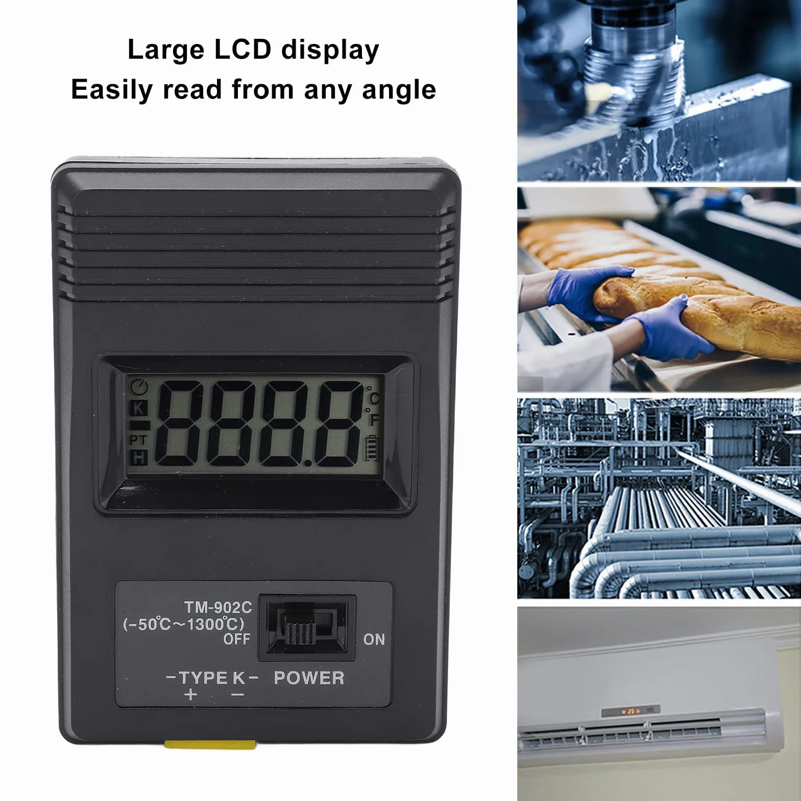 Termometro Digitale Tm-902c Sensore Tipo K -50-500℃