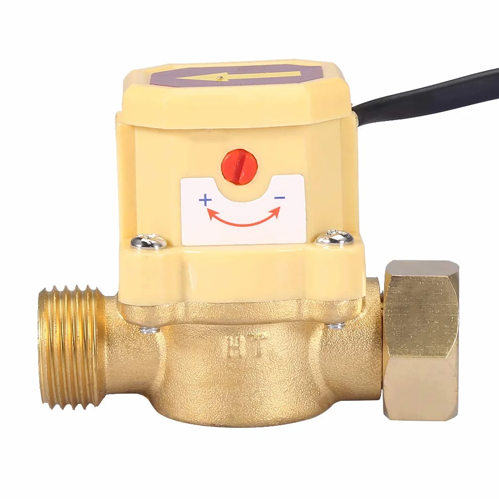 Flussostato Automatico G1/2-G1/2 Pompa Dell'acqua Sensore di Flusso Regolabile 0.6Mpa 220V 1.5A