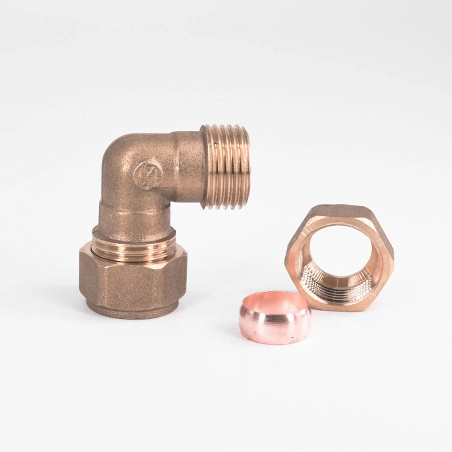 Zkenyao-Raccordo Tubo Ottone Adattatori ad Anello di Giunzione con Giunzione con Giunzione con Giunzione a Gomito a Compressione in Ottone 15mm-35mm, Semplice da installare (Color : 54mm)