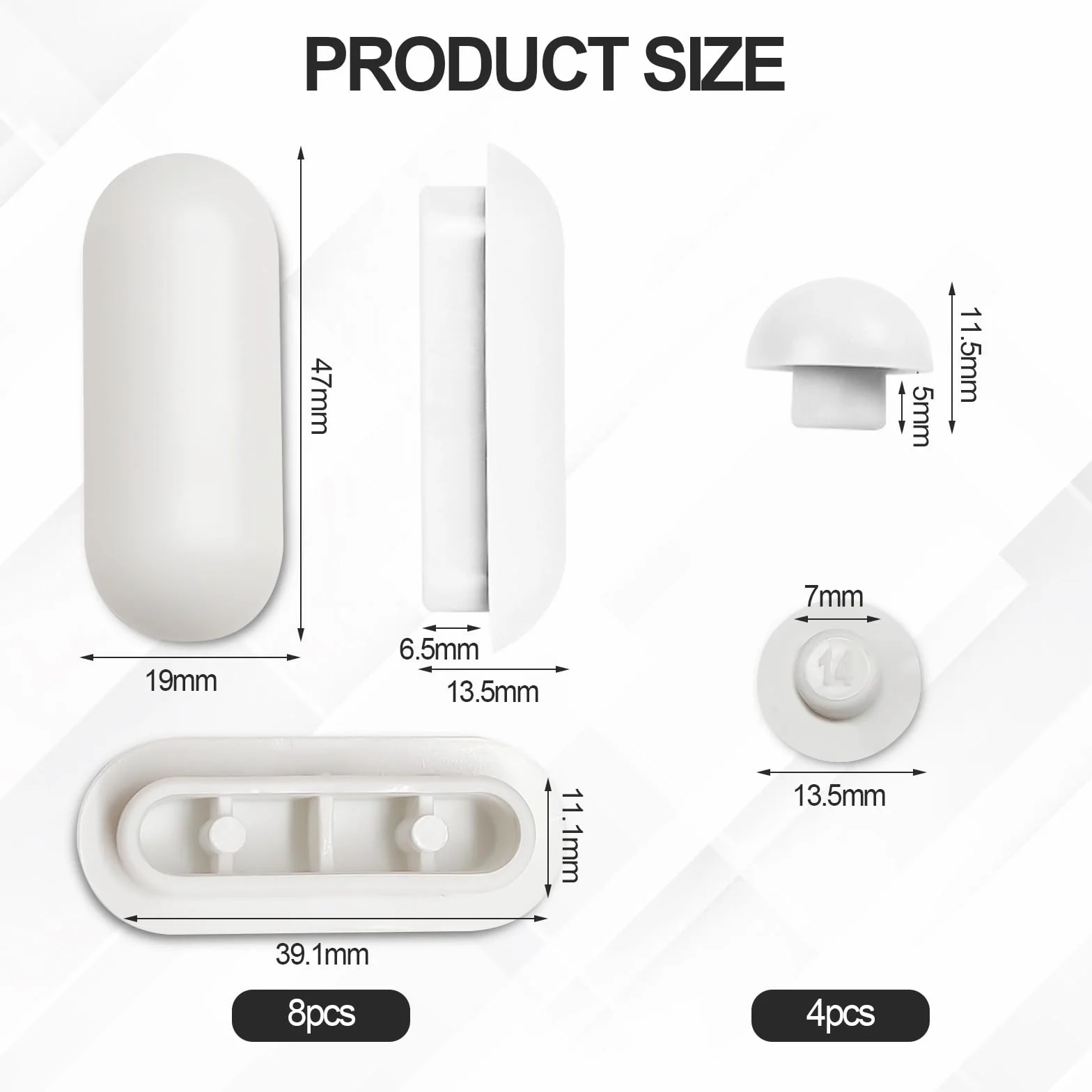 Kit Completo 12 Pezzi per Sedile WC Paracolpi Fissaggi Gommini Universali Bianco
